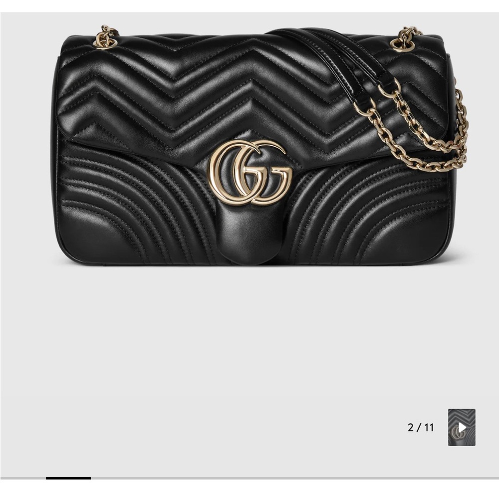 Authentic Large Gucci Black Marmont